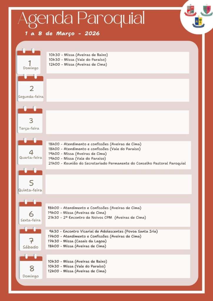 Horários - Semana Paroquial